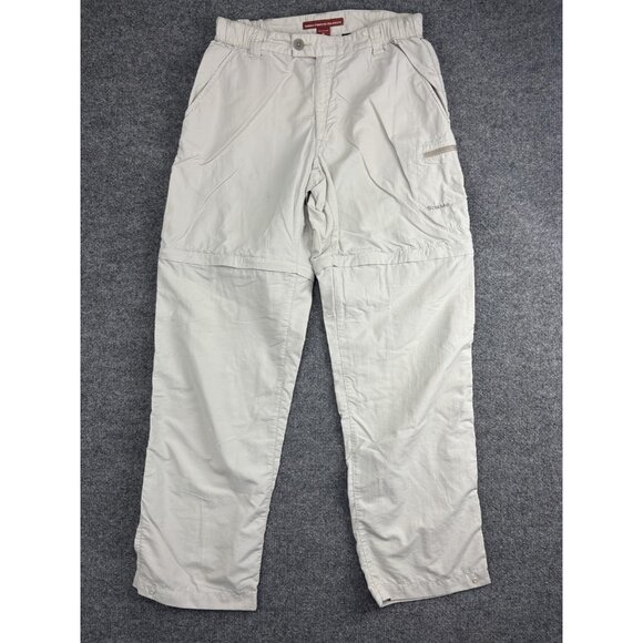 Simms Fishing Pants Womens Medium Beige Nylon 3XDRY Convertible Zip Off Outdoor - Picture 1 of 9